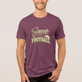 Jesus und Fußball Tri-Blend Shirt