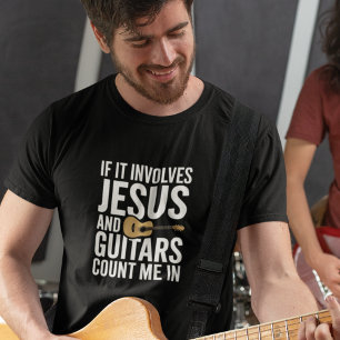 Jesus und Guitars Christliches Musik-Worship-Band- T-Shirt