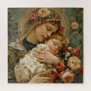 Jesus und Heilige Maria Impressionismus Puzzle