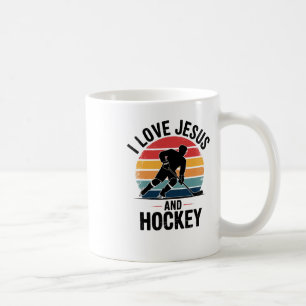 Jesus und Hockey - Vintage Christlich Religiös Hoc Kaffeetasse