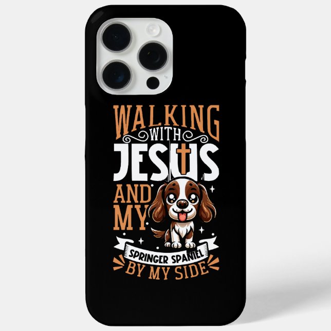 Jesus und Hund - Englisch Springer Spaniel Case-Mate iPhone Hülle (Rückseite)