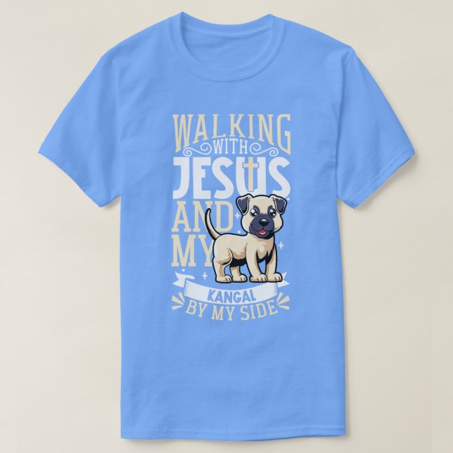 Jesus und Hund Kangal Shepherd T-Shirt (Design vorne)
