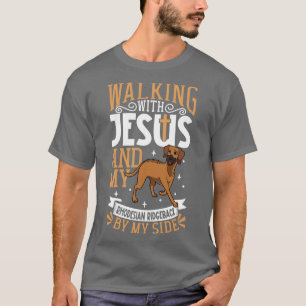 Jesus und Hund Rhodesian Ridgeback T-Shirt