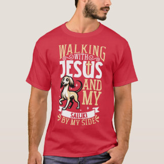 Jesus und Hund Saluki T-Shirt