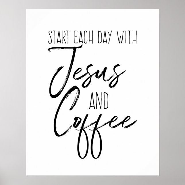 Jesus und Kaffee Poster (Vorne)