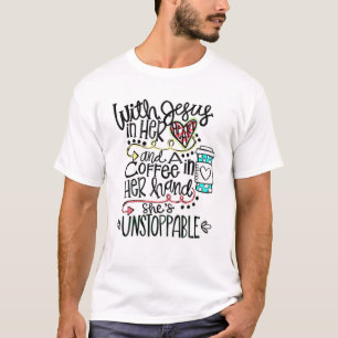 Jesus und Kaffee unaufhaltsam Nurse Faith-Kaffee D T-Shirt