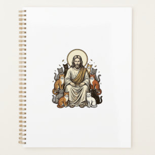 Jesus und Katzen Vintage Planer