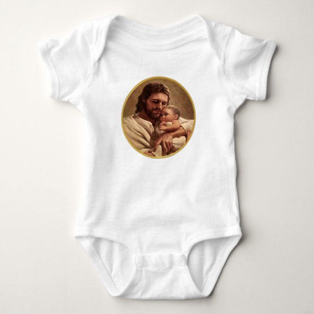 Jesus und Kind Baby Strampler (Vorderseite)