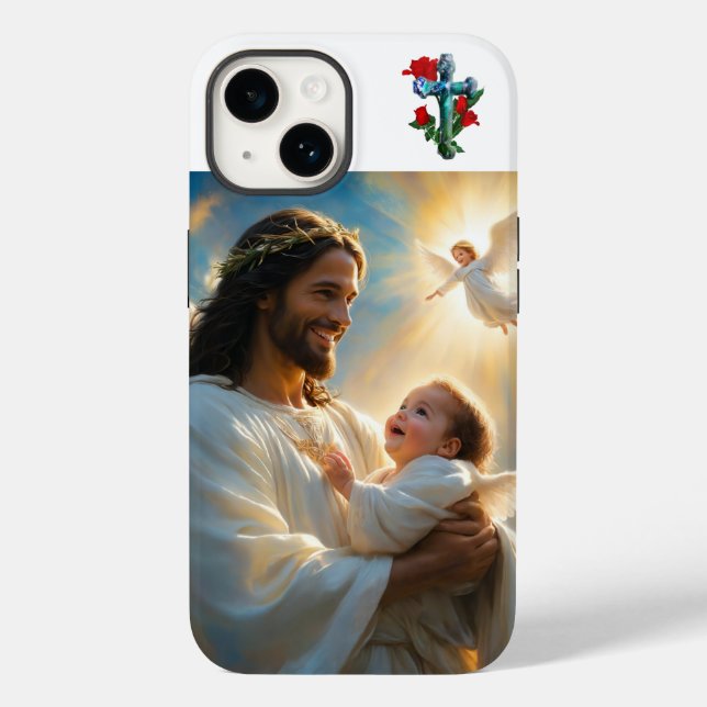 Jesus und Kind Case-Mate iPhone Hülle (Rückseite)