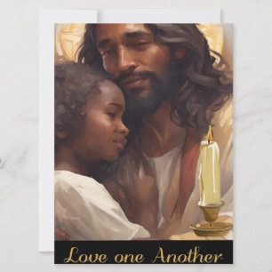 Jesus und Kind christlicher Poser Einladung