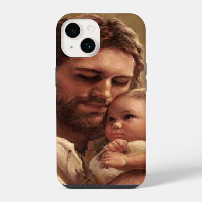 Jesus und Kind iPhone Hülle (Rückseite)