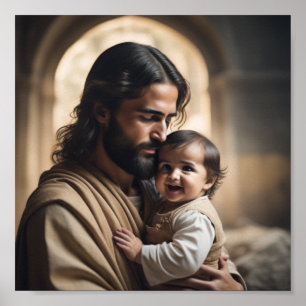 Jesus und Kind Poster