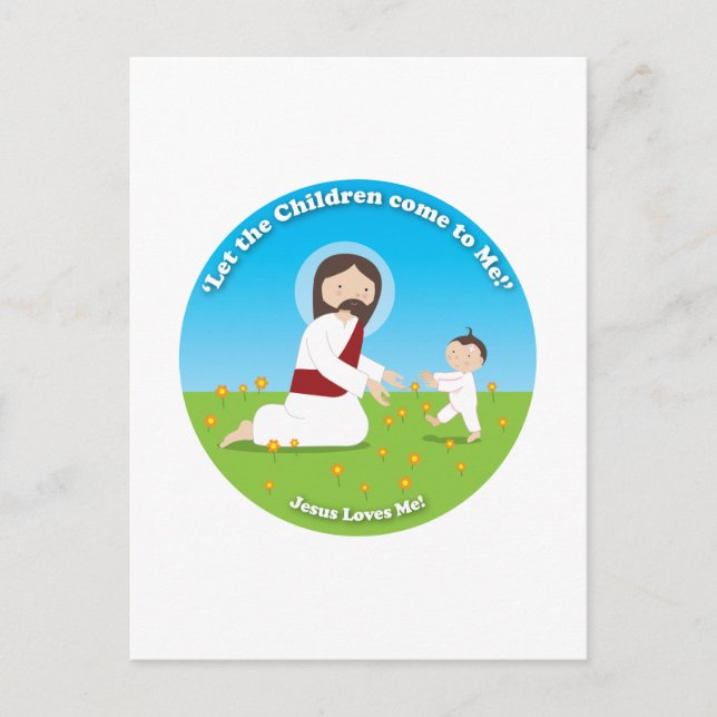 Jesus und Kind Postkarte (Vorderseite)