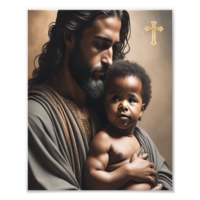 Jesus- und Kinderposter Fotodruck (Vorne)