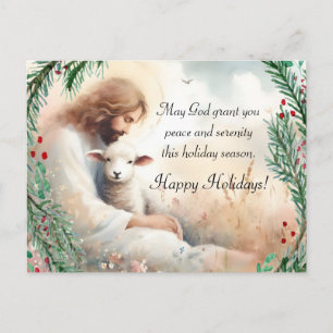 Jesus und Lamb Postkarte
