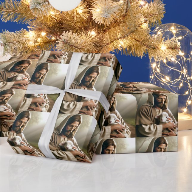 JESUS UND LAMM WEIHNACHTEN GESCHENKPAPIER (Feiertage)