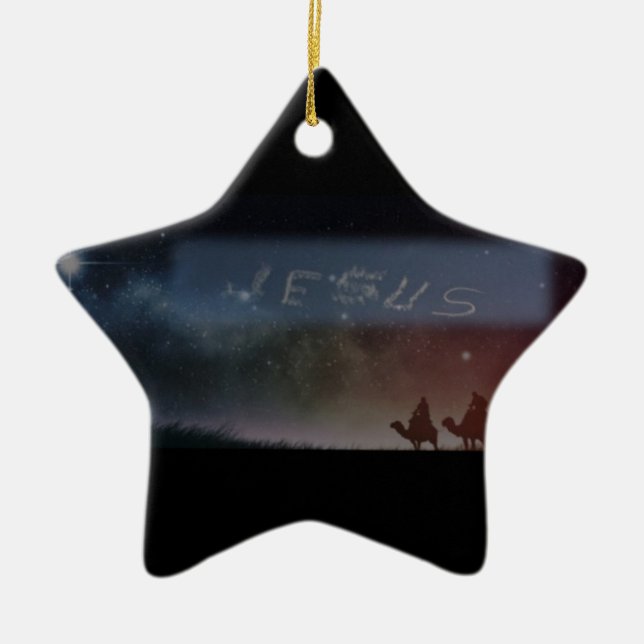 Jesus und Magi-Ornament Keramik Ornament (Vorne)