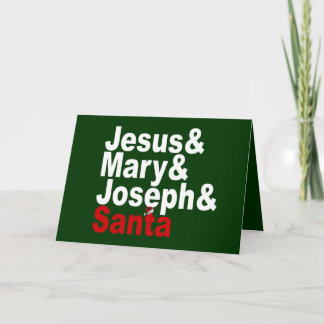 Jesus und Mary u. Joseph u. Sankt Feiertagskarte