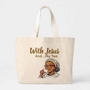 Jesus und mein Tee Jumbo Stoffbeutel