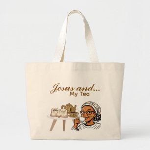 Jesus und mein Tee Jumbo Stoffbeutel