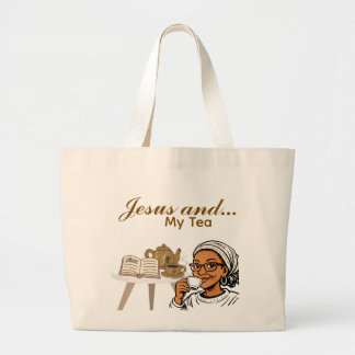 Jesus und mein Tee Jumbo Stoffbeutel