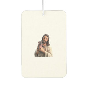 Jesus und Moo Deng_ Eine einzigartige Interpretati Autolufterfrischer