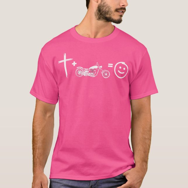 Jesus und Motorräder machen mich glücklich Christi T-Shirt (Vorderseite)