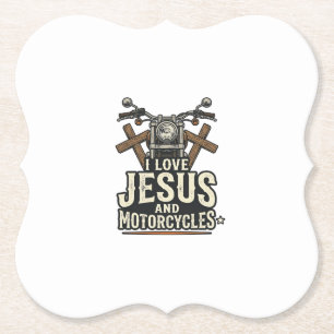 Jesus und Motorräder Vintage Christlicher Biker De Untersetzer