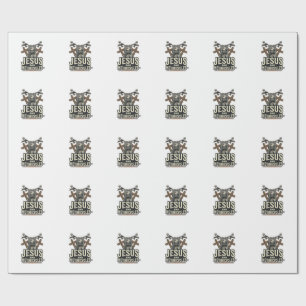 Jesus und Motorräder Vintage christlicher Biker-En Geschenkpapier