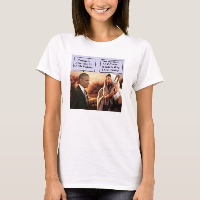 JESUS und OBAMA T-Shirt (Vorderseite)