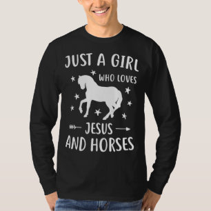 Jesus und Pferde, Pferdegeschenke für Mädchen, Fra T-Shirt