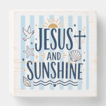Jesus und Sonnenschein Holzbox-Schild