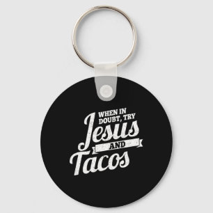 Jesus und Tacos Mexican Cinco de Mayo Schlüsselanhänger
