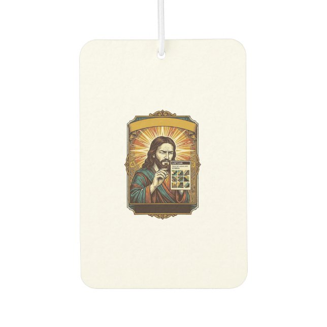 Jesus unscharfe Treppe Captcha-Test Tech-Sicherhei Autolufterfrischer (Vorderseite)