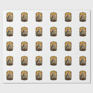 Jesus unscharfe Treppe Captcha-Test Tech-Sicherhei Geschenkpapier