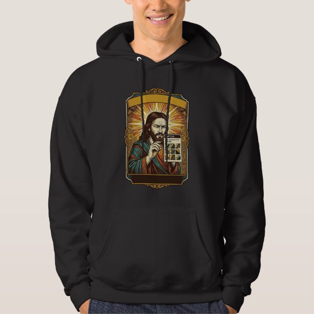 Jesus unscharfe Treppe Captcha-Test Tech-Sicherhei Hoodie (Vorderseite)