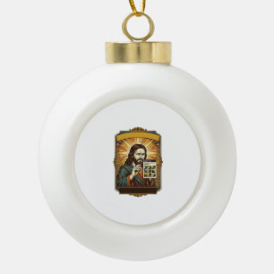 Jesus unscharfe Treppe Captcha-Test Tech-Sicherhei Keramik Kugel-Ornament