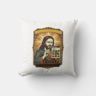 Jesus unscharfe Treppe Captcha-Test Tech-Sicherhei Kissen