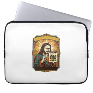 Jesus unscharfe Treppe Captcha-Test Tech-Sicherhei Laptopschutzhülle