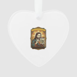 Jesus unscharfe Treppe Captcha-Test Tech-Sicherhei Ornament