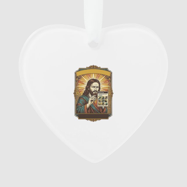 Jesus unscharfe Treppe Captcha-Test Tech-Sicherhei Ornament (Vorderseite)