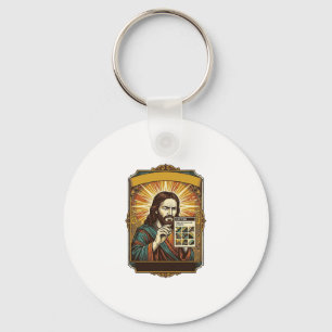 Jesus unscharfe Treppe Captcha-Test Tech-Sicherhei Schlüsselanhänger