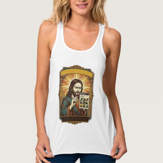 Jesus unscharfe Treppe Captcha-Test Tech-Sicherhei Tank Top (Vorderseite)