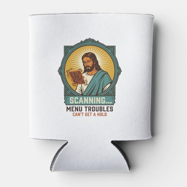 Jesus unscharfer QR-Code wird nicht scannen Menü T Dosenkühler (Vorderseite)