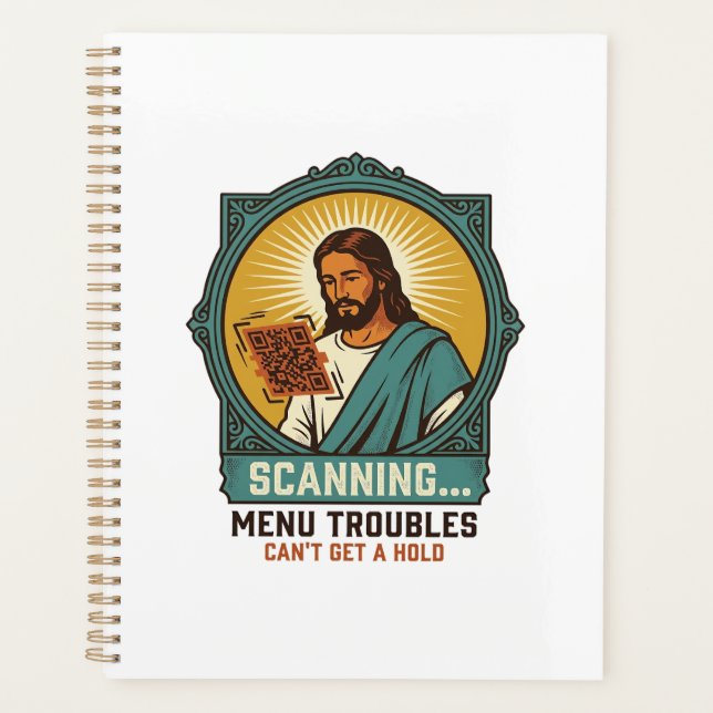 Jesus unscharfer QR-Code wird nicht scannen Menü T Planer (Vorderseite)