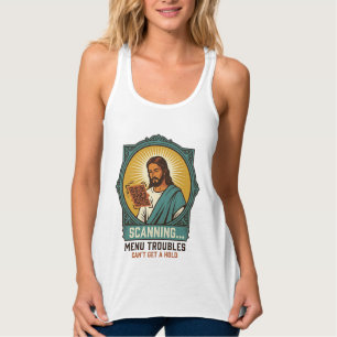 Jesus unscharfer QR-Code wird nicht scannen Menü T Tank Top