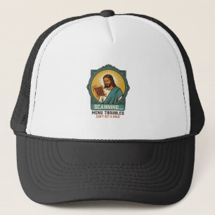 Jesus unscharfer QR-Code wird nicht scannen Menü T Truckerkappe
