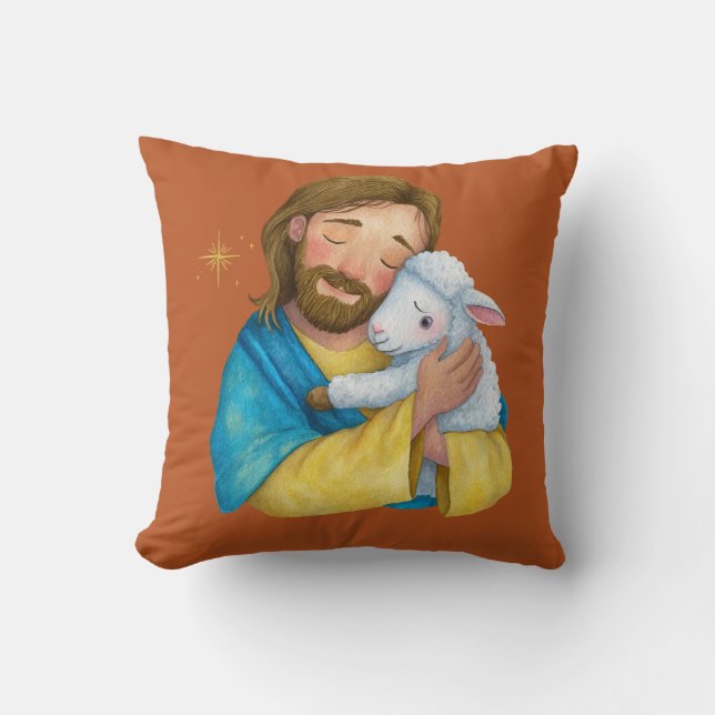 Jesus unser Hirte Kissen (Vorderseite)