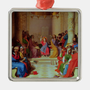 Jesus unter den Doktoren, 1862 Silbernes Ornament