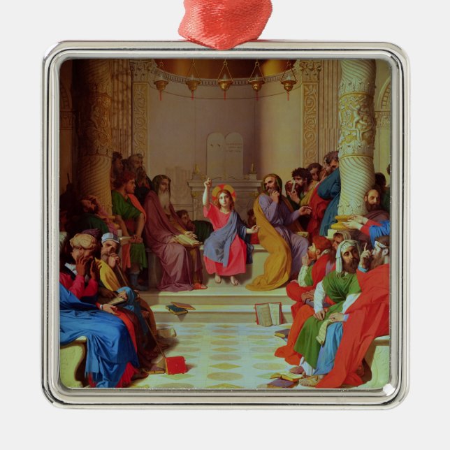 Jesus unter den Doktoren, 1862 Silbernes Ornament (Vorne)